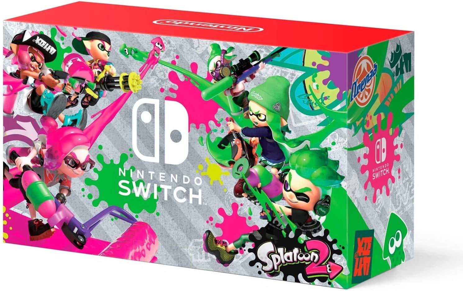 Nintendo Switch Hardware with Splatoon 2 + Neon Green/Neon Pink Joy-Cons (Nintendo Switch) USED