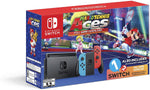 Nintendo Switch System Console , Neon Blue & Neon Red with Mario Tennis Aces & 1-2-Switch- USED